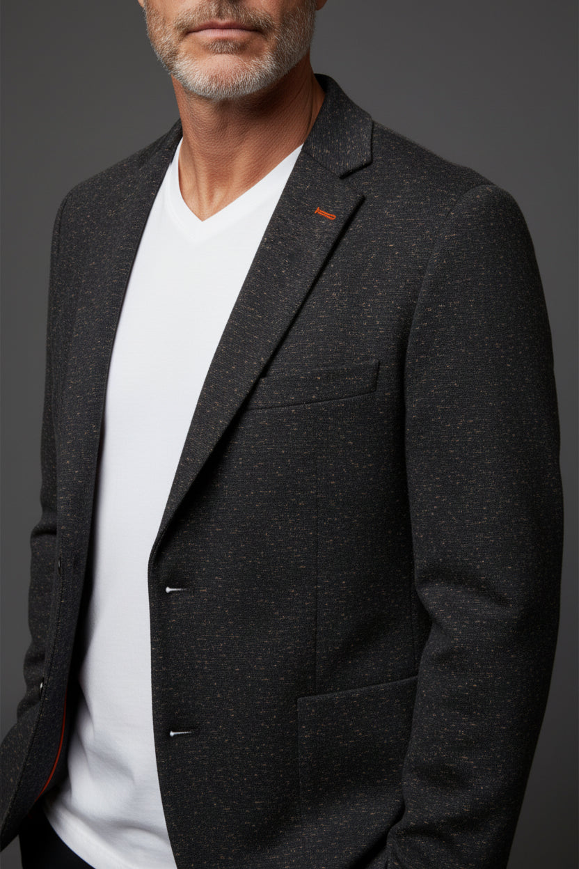 KNITED DECONSTRUCTED WOOL SPORT JACKET
