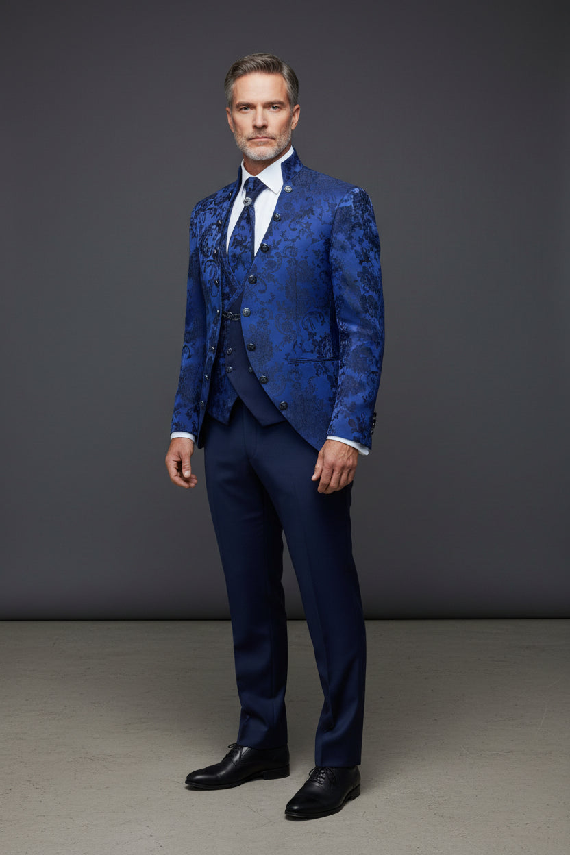 Jacquard Tuxedo – 3-Piece Statement Suit