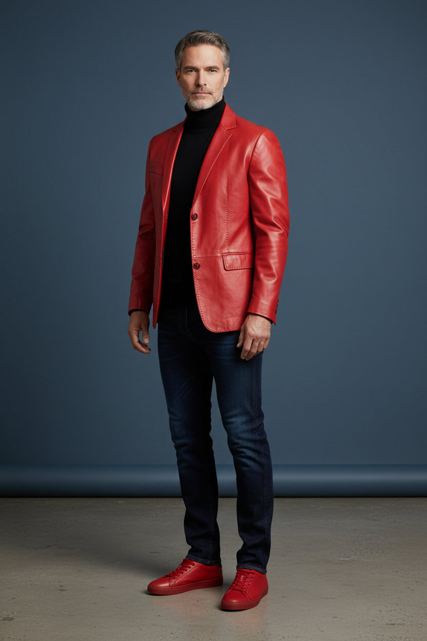 Vercini Premium Leather Blazer