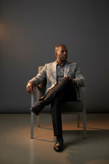 Vercini  Black & Gray Patterned Blazer - Premium Smart Casual Menswear