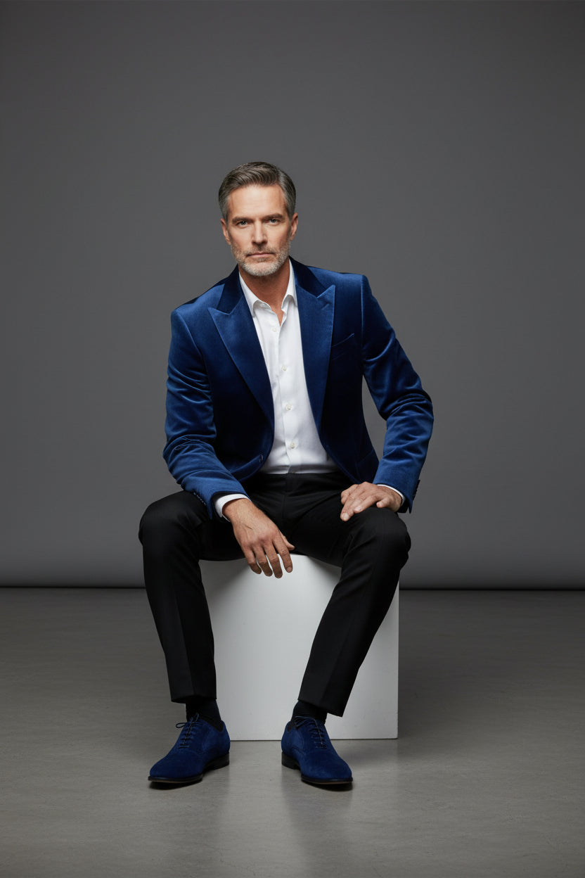 Vercini® Velvet Men's Blazer