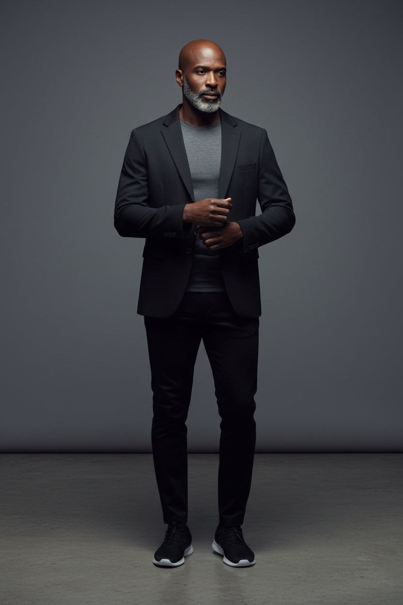 Navy Blue Tailored Sport Coat - Modern Fit