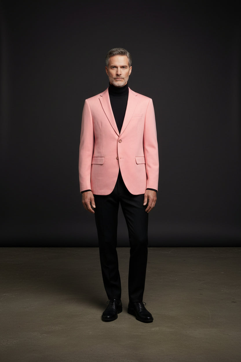 Rosé Elegance Cotton Blend Blazer