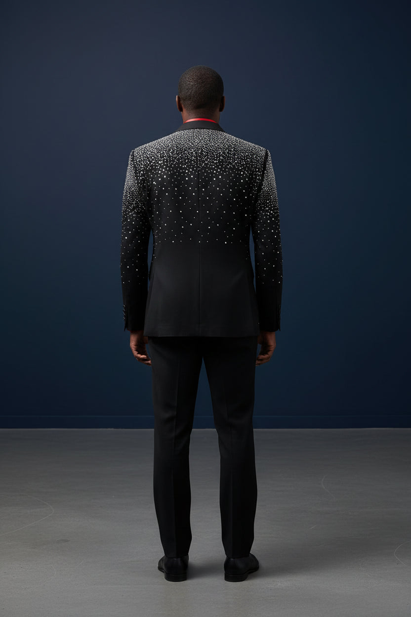 Vercini Rhinestone Masterpiece Men's Blazer