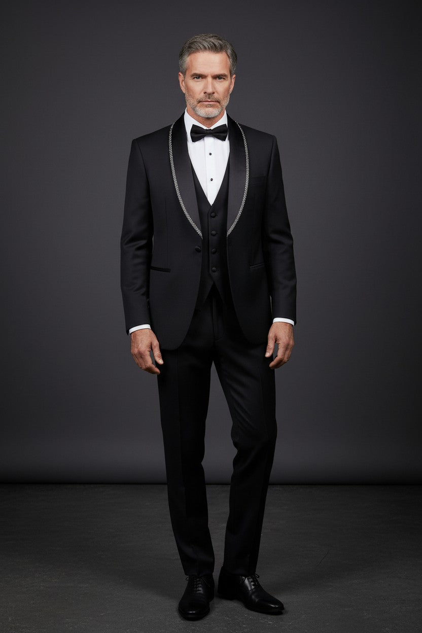 Midnight Sapphire Elegance Men's Tuxedo by Vercini