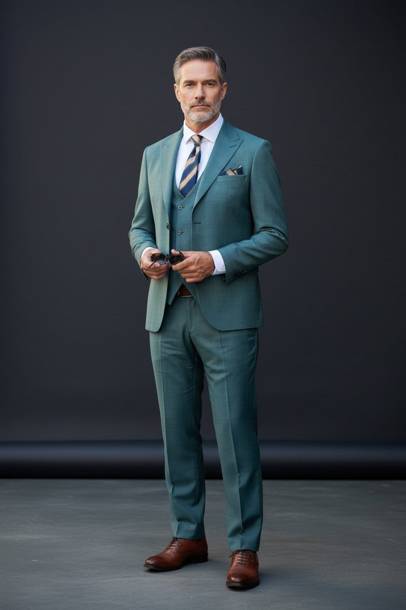 Vercini Verde Monaco 3-Piece Suit