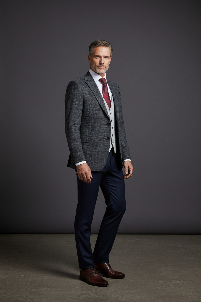 Three-Piece Tailored Suit | Premium Men's Suit | Vercini