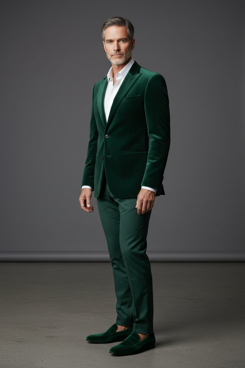 Vercini® Velvet Men's Blazer