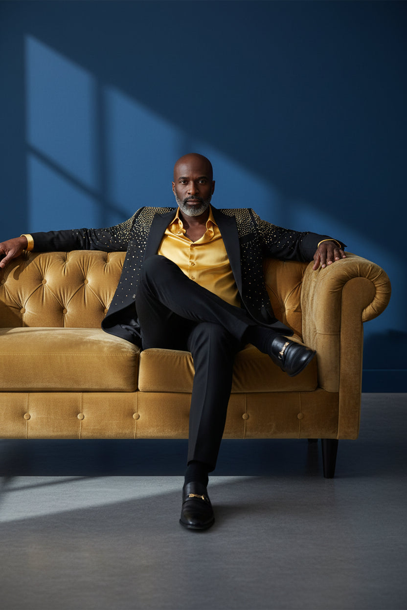 Vercini Rhinestone Masterpiece Men's Blazer