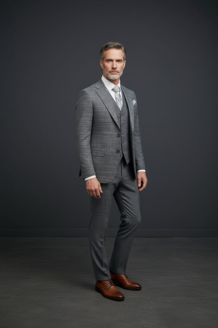 Malaga 3-Piece Plaid Suit – Timeless Elegance, Modern Tailorin