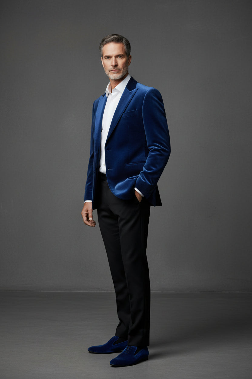 Vercini® Velvet Men's Blazer