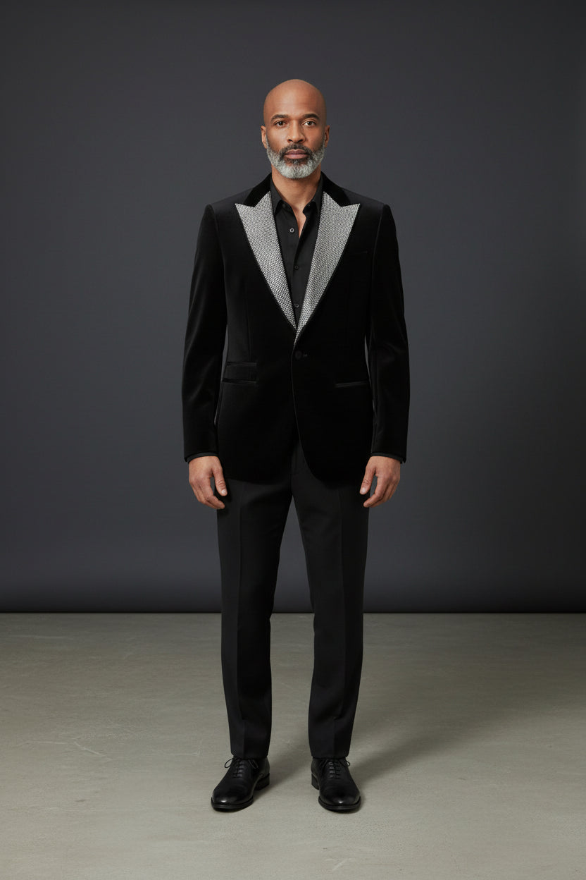 Trelix Rhinestone Blazer - Luxury Statement Piece for Men