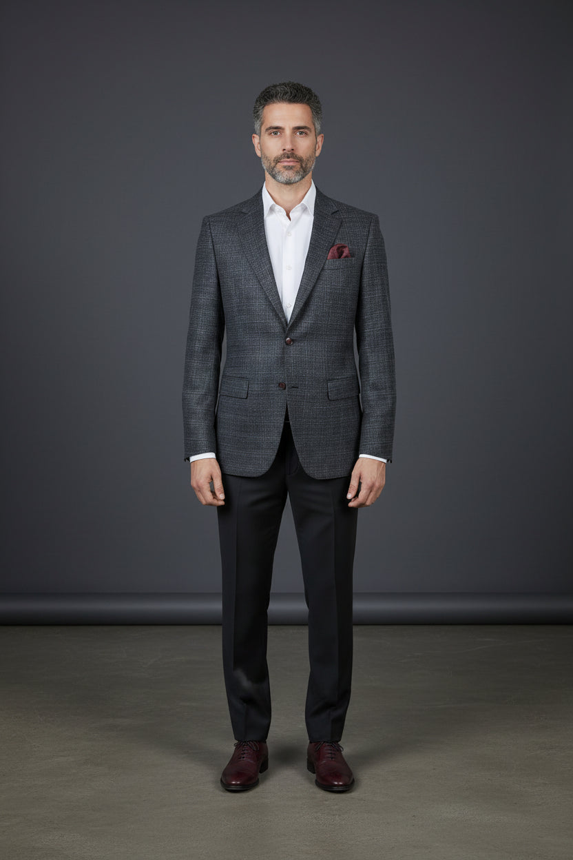 The Vercini Azure Windsor Jacket blends modern elegance