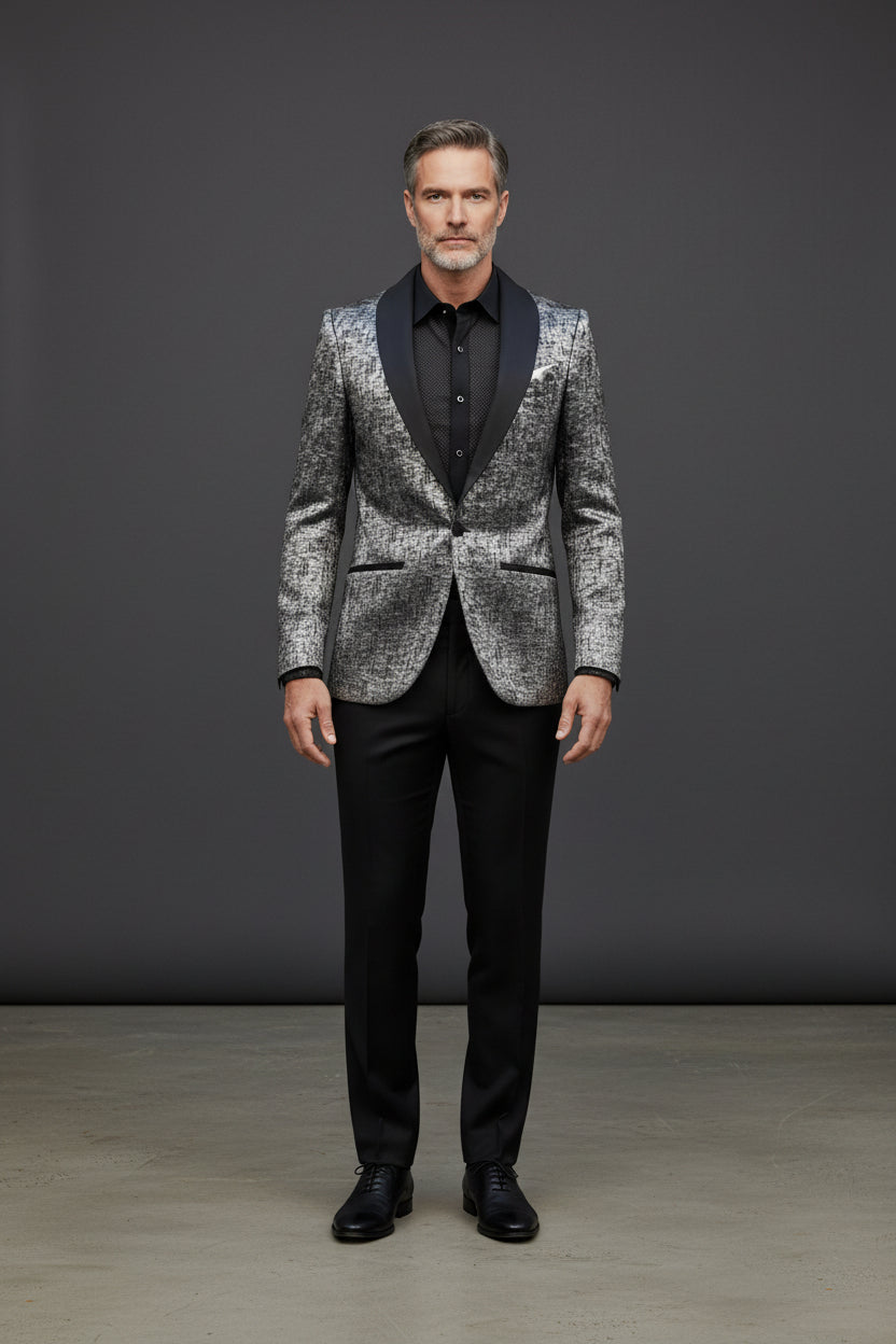 GOLD GEOMETRIC BLAZER