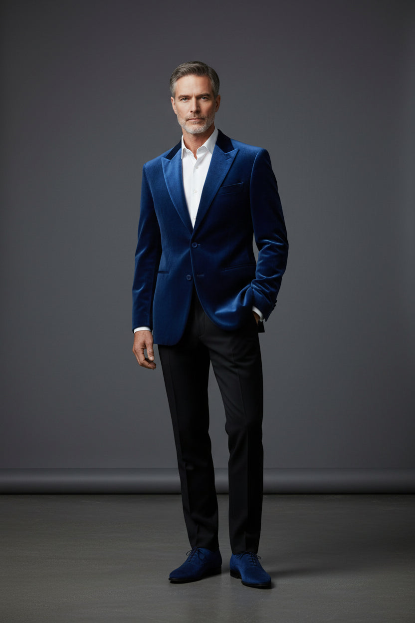 Vercini® Velvet Men's Blazer