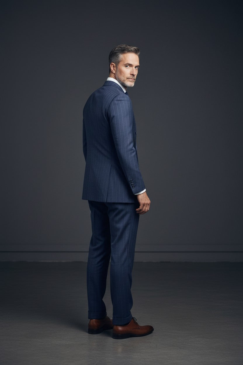 Double-Breasted Pinstripe Suit – Slim Fit