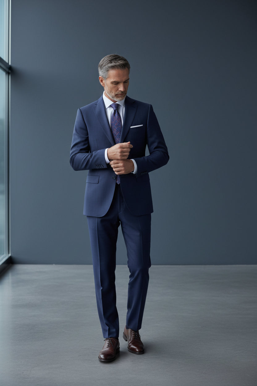 Vercini Imperial Navy Wool Suit
