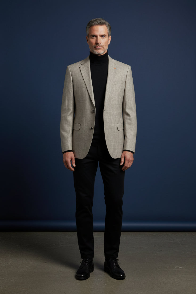 Modern Classic Taupe Wave Blazer