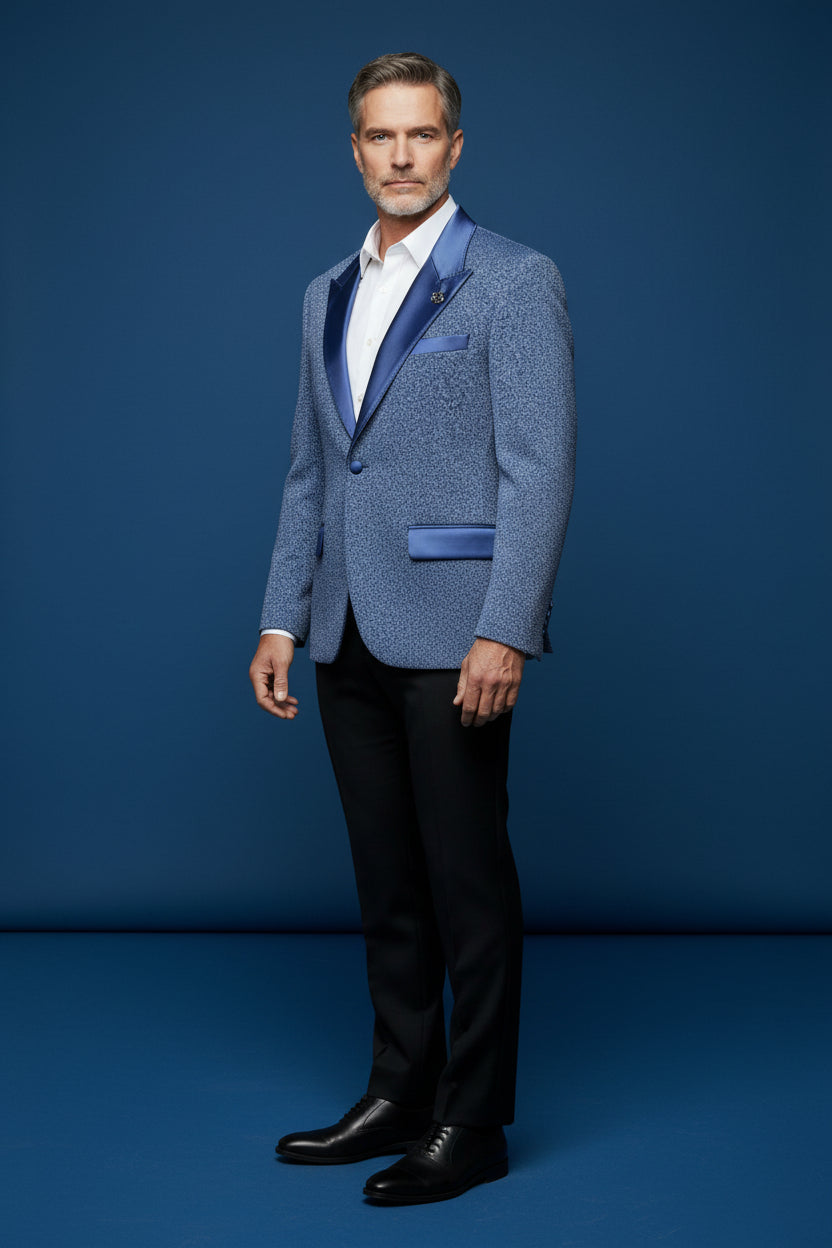 Men's Slim Fit Sequin Tuxedo Jacket – Shiny Party Blazer for Galas, Weddings & Prom