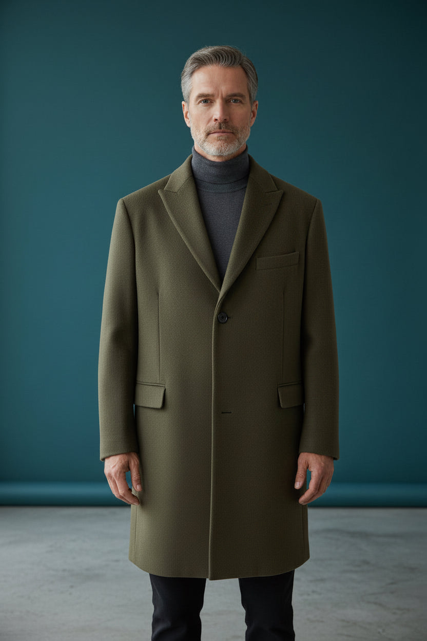 Luxury Fur-Collar Vercini Overcoat