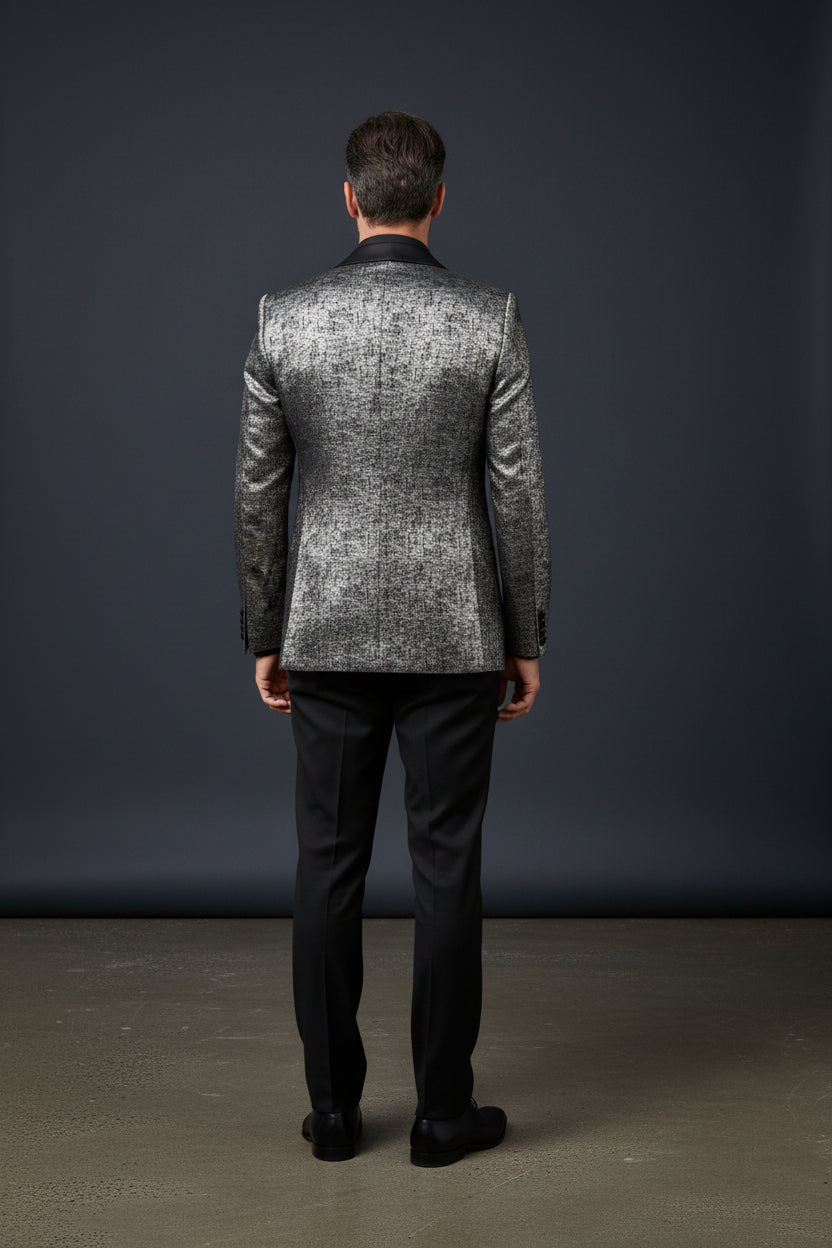 GOLD GEOMETRIC BLAZER