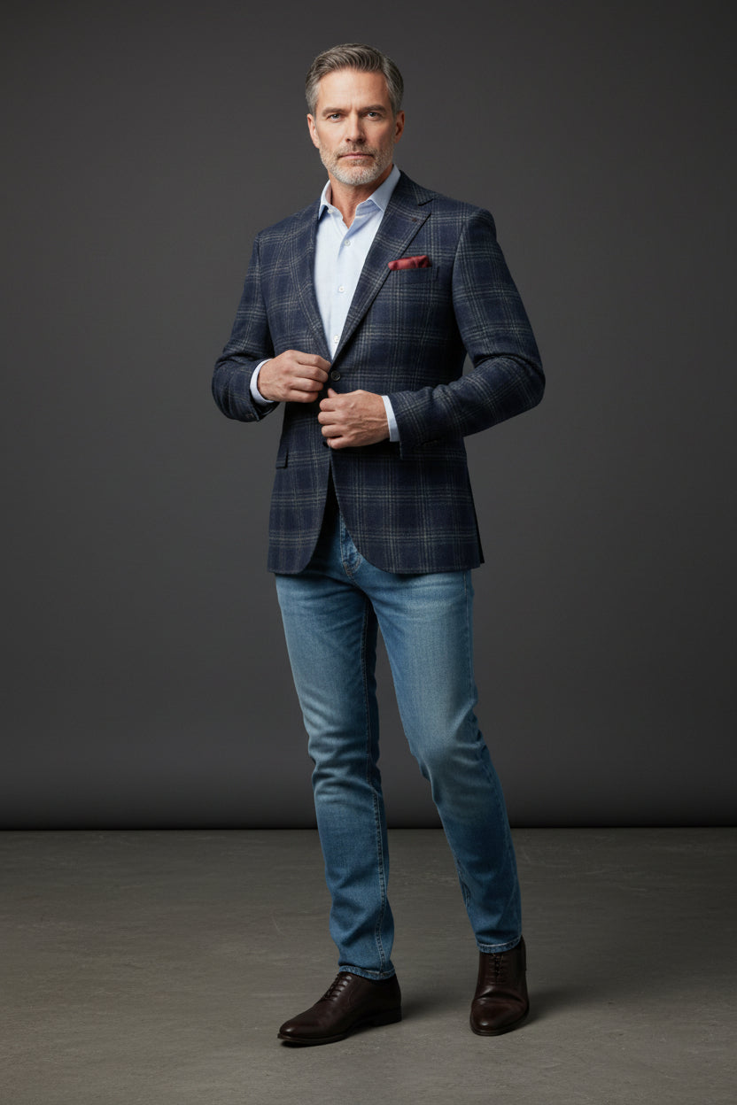 Vercini ® "Heritage" Windowpane Blazer