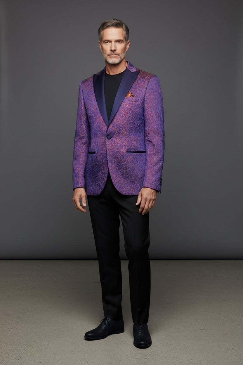 Vercini Exquisite Tuxedo Blazer with Jacquard Lining