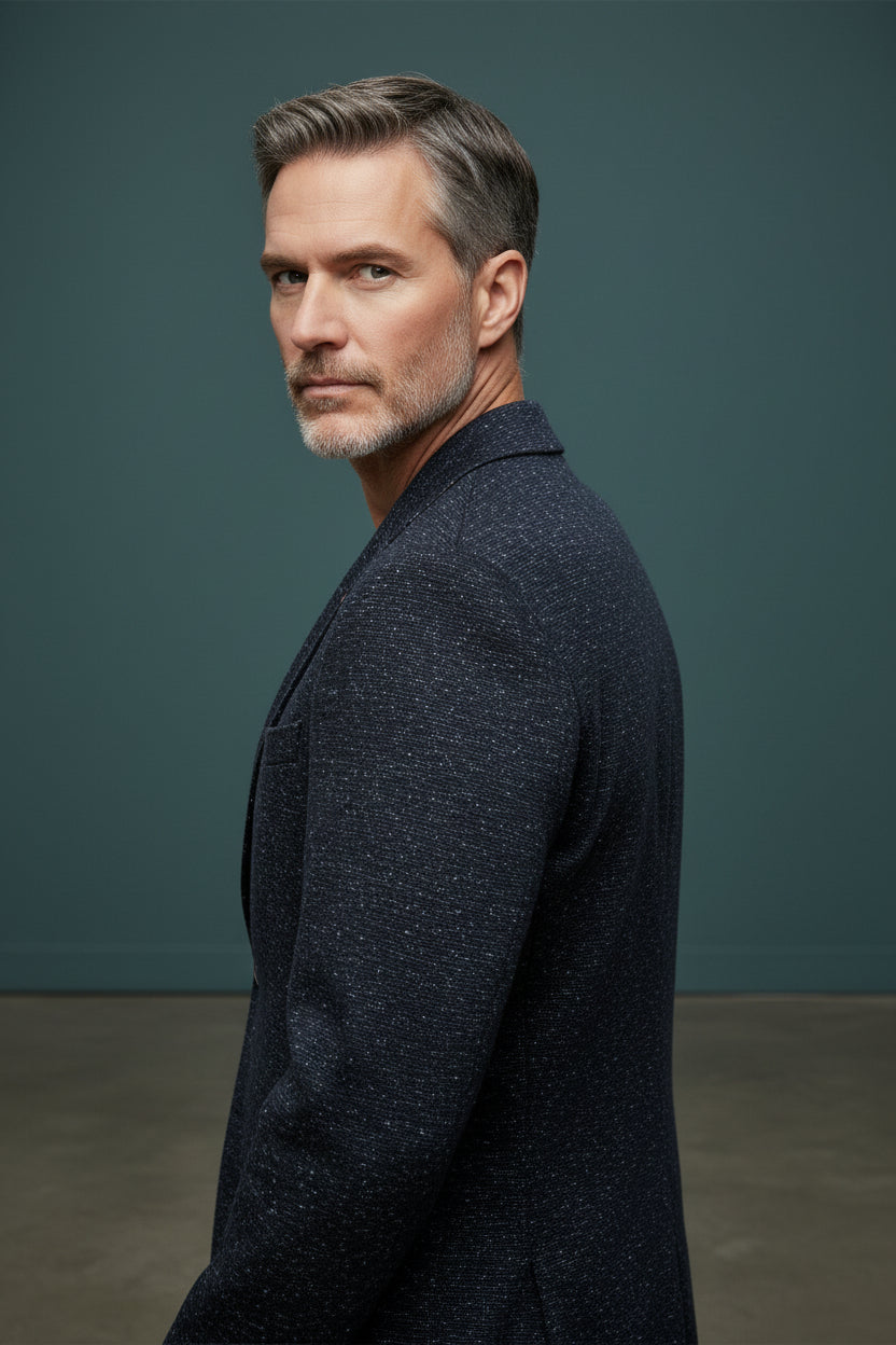 KNITED DECONSTRUCTED WOOL SPORT JACKET