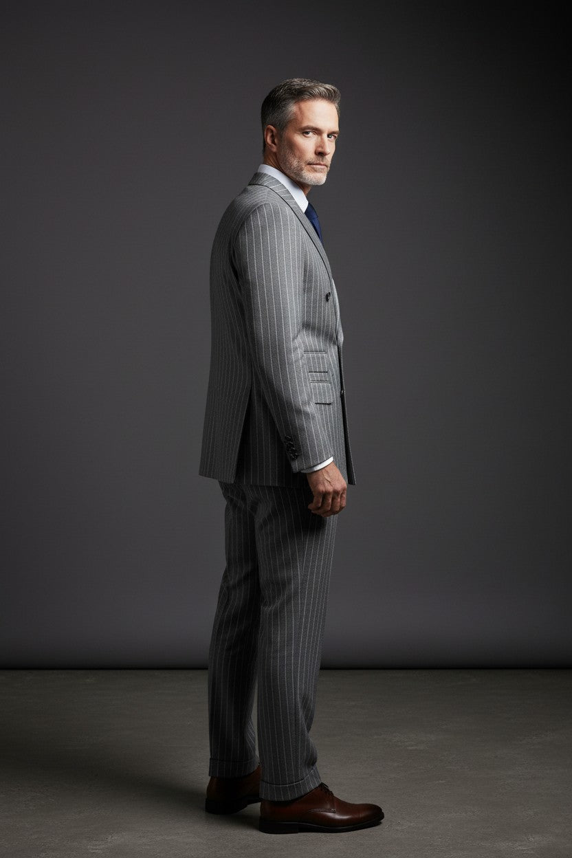 Vercini Double-Breasted Tailored Suit