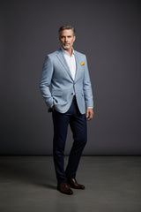 Sapphire Elegance Geometric Blazer