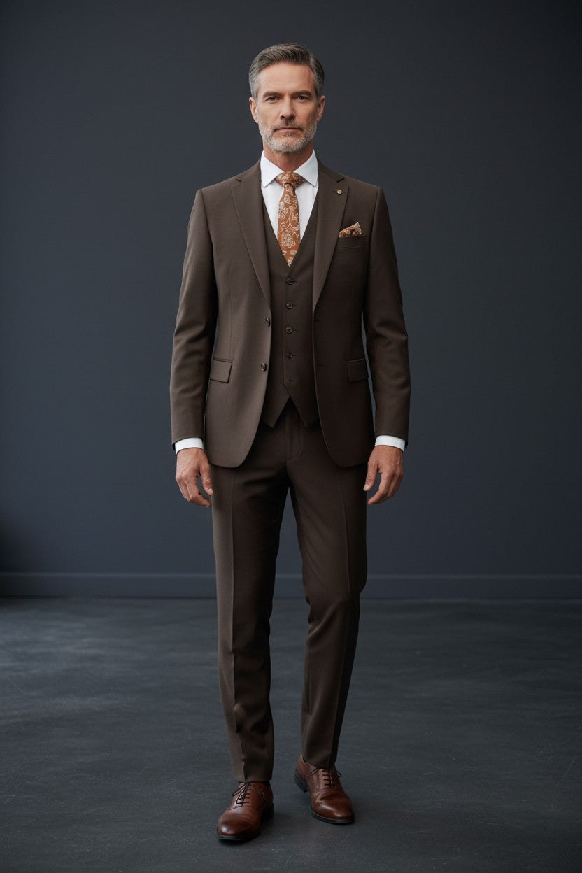 Classic Brown Suit – Timeless Elegance by Vercini