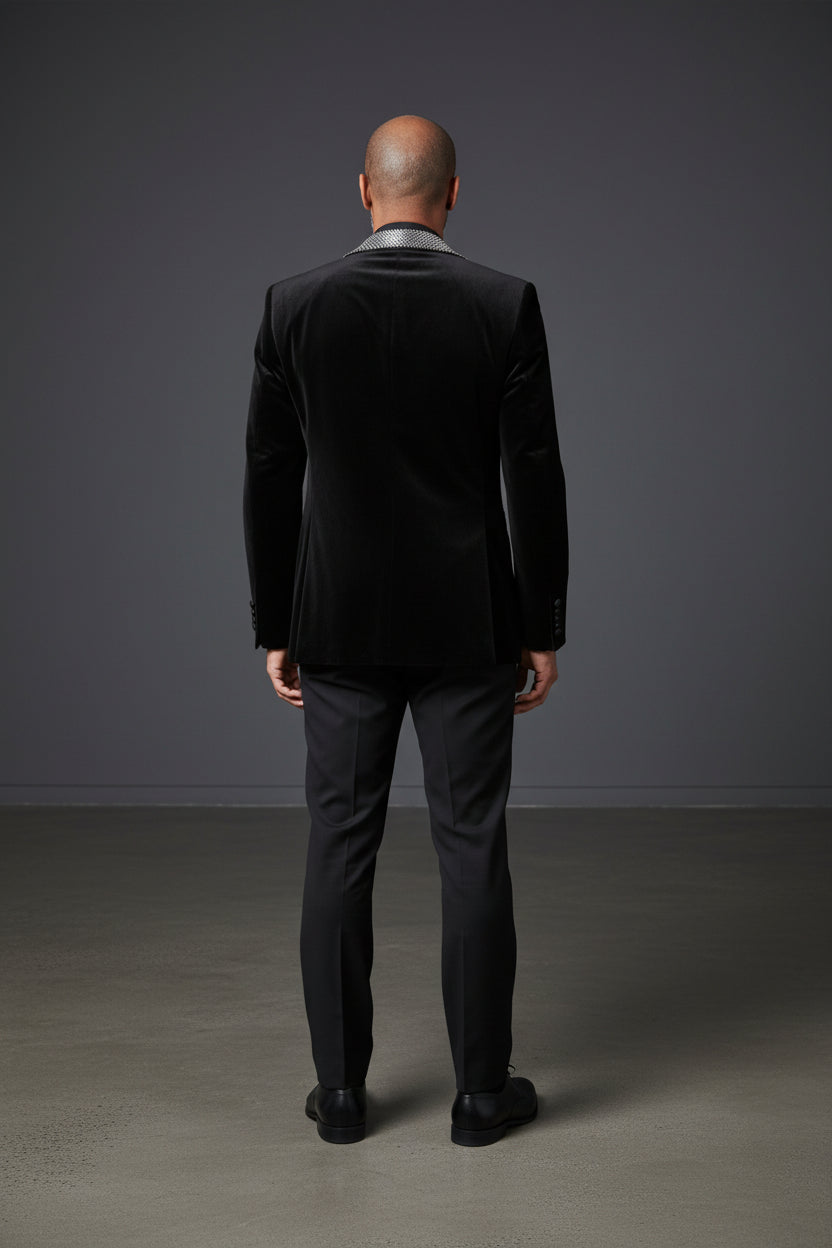 Trelix Rhinestone Blazer - Luxury Statement Piece for Men