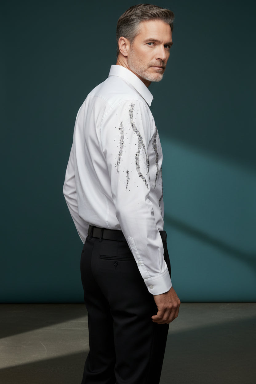 Crystal-Embellished Dress Shirt