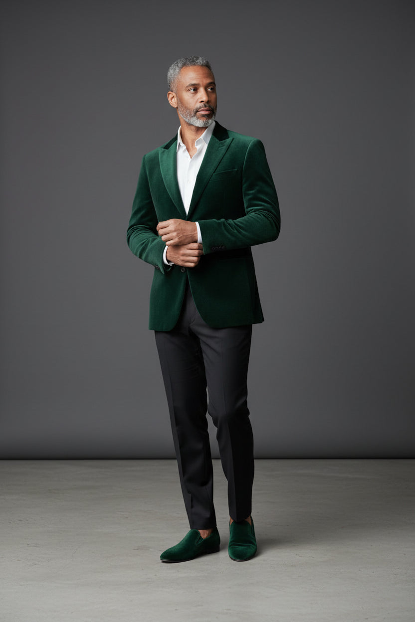Vercini® Velvet Men's Blazer