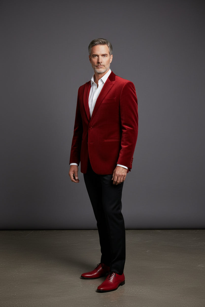 Vercini® Velvet Men's Blazer