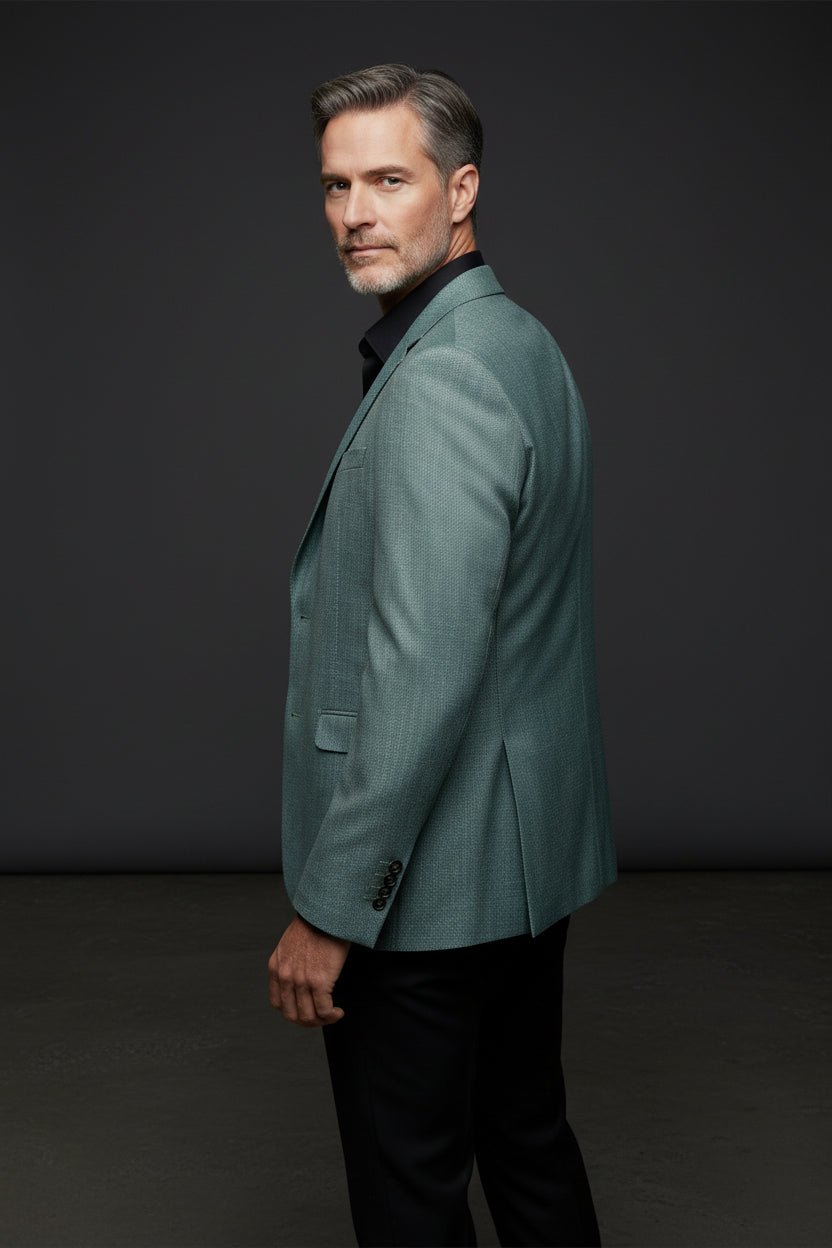 Slim Fit Tailored Jacket in Forest Green