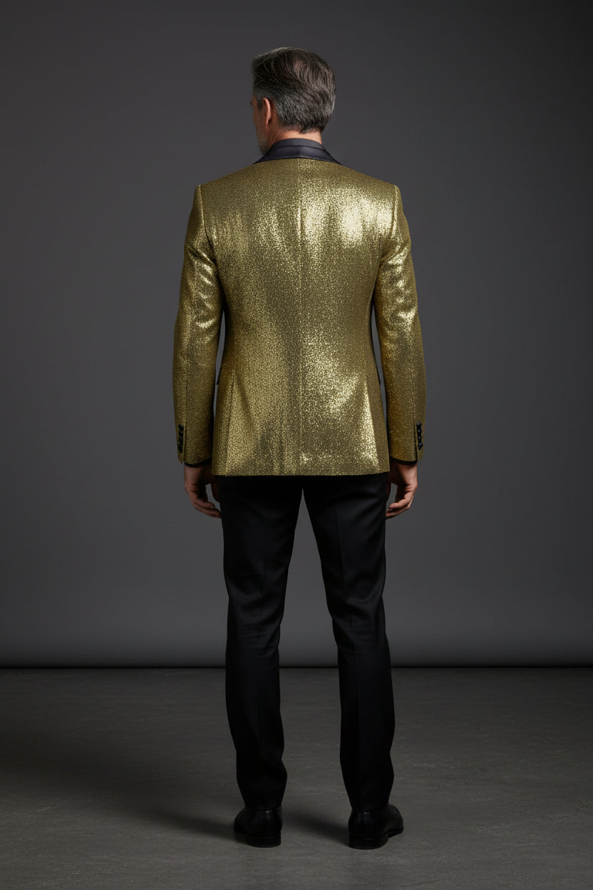 Vercini Gold Tuxedo Suit - Premium Metallic Evening Wear