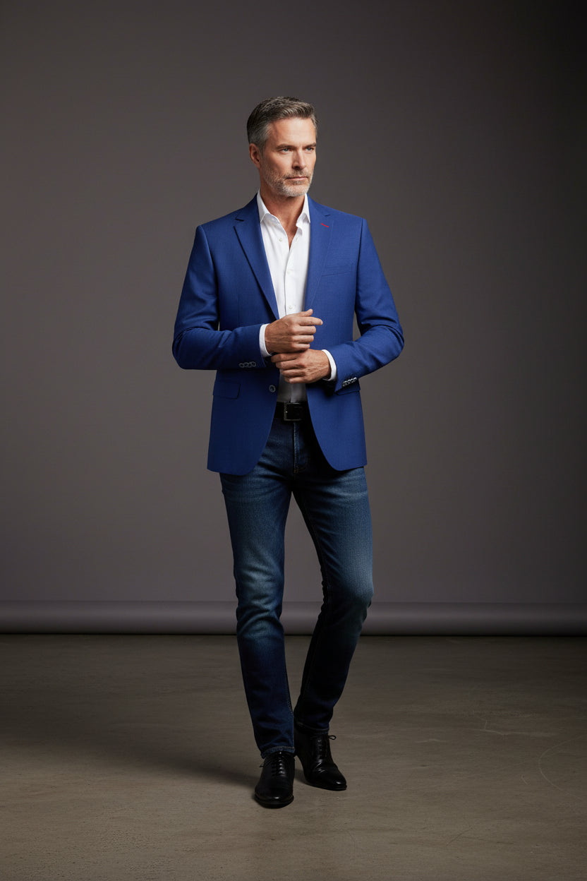 Azure Elegance & Midnight Poise Blazers