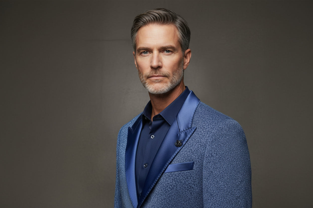 Men's Slim Fit Sequin Tuxedo Jacket – Shiny Party Blazer for Galas, Weddings & Prom