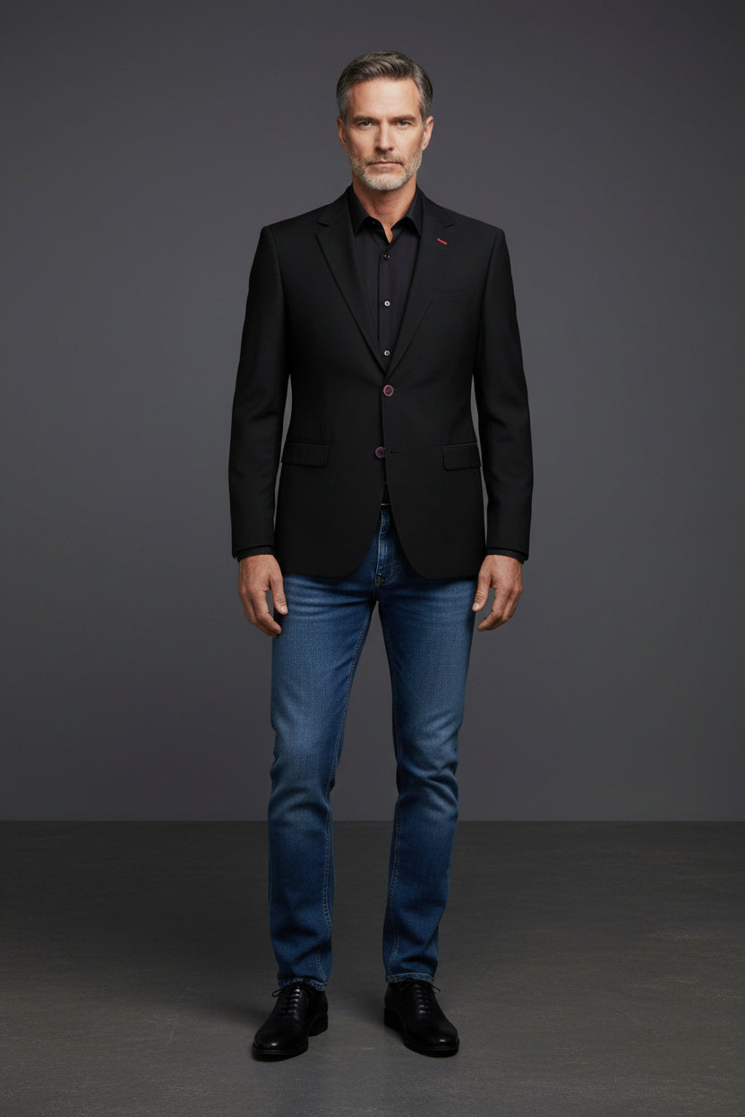 Azure Elegance & Midnight Poise Blazers