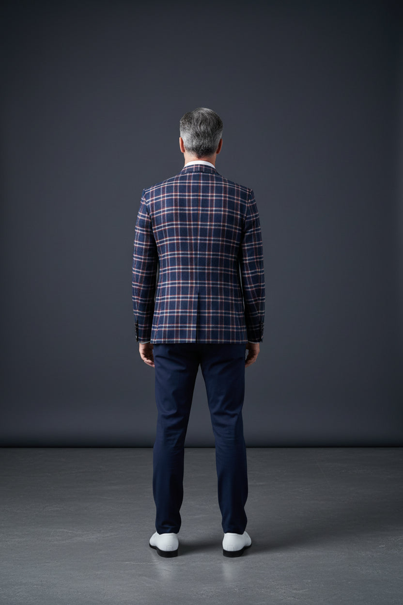 Plaid Pattern Sport Coat vercini