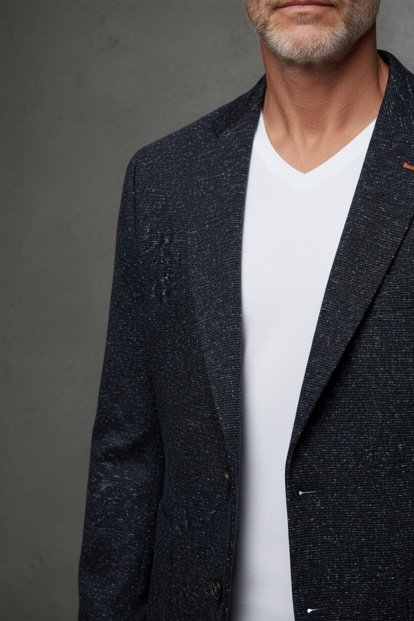 KNITED DECONSTRUCTED WOOL SPORT JACKET