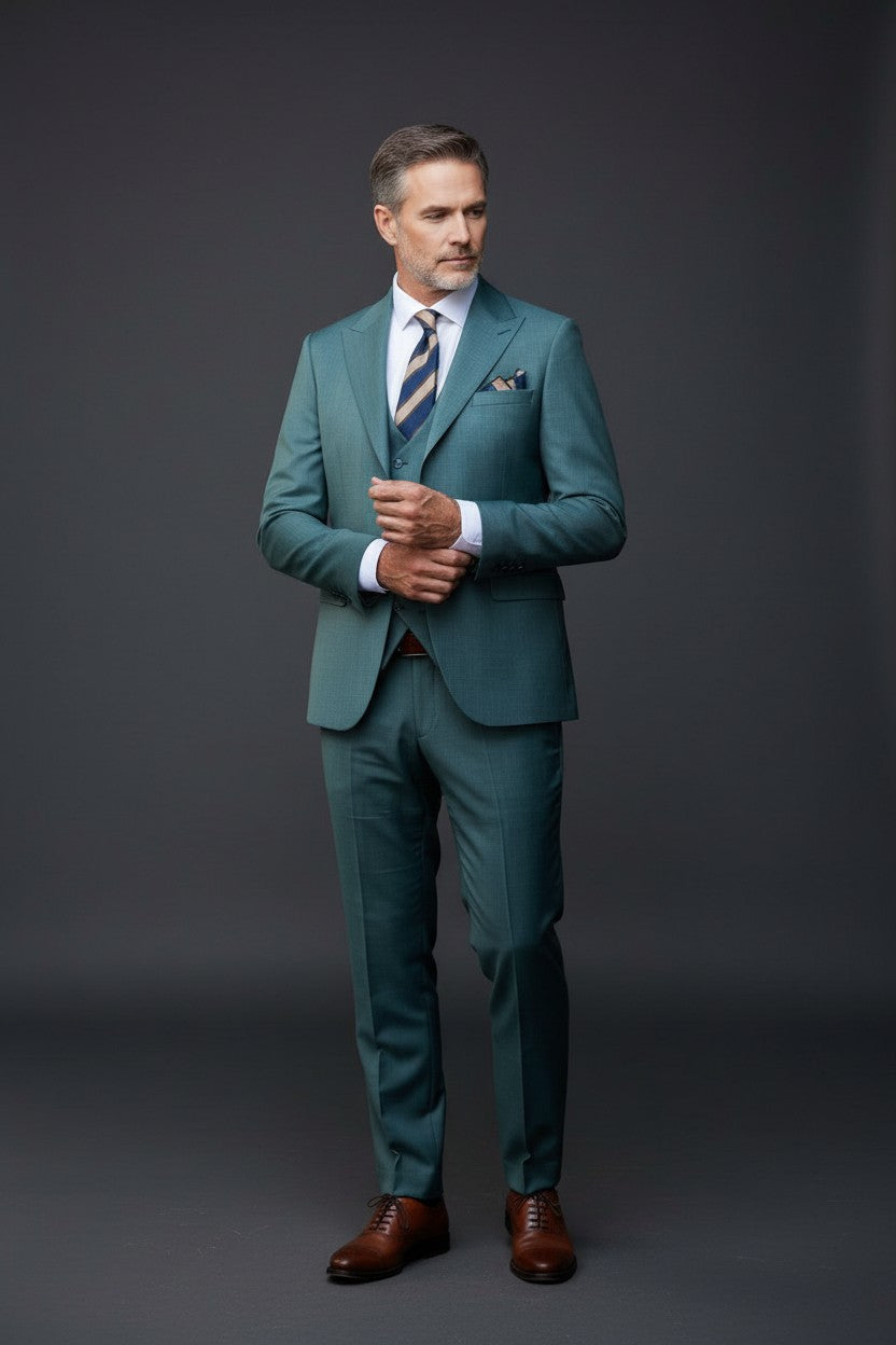 Vercini Verde Monaco 3-Piece Suit