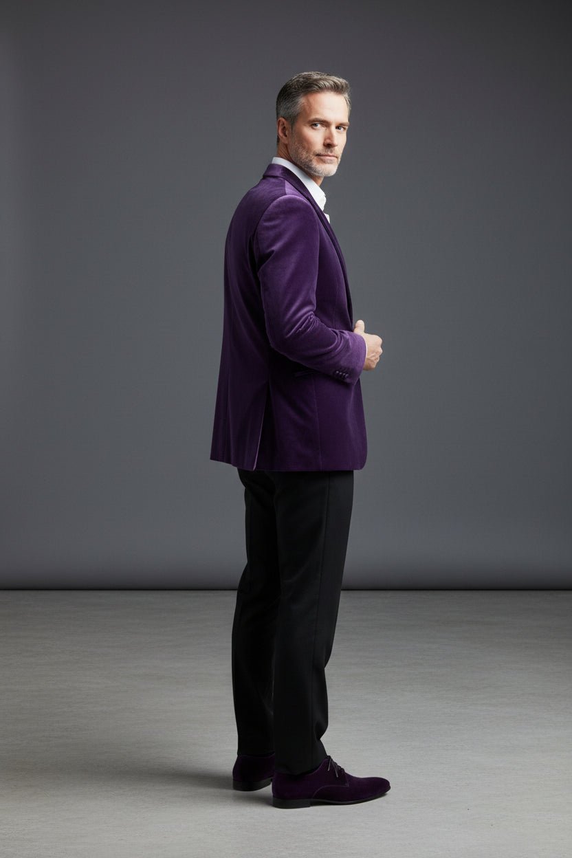 Vercini® Velvet Men's Blazer
