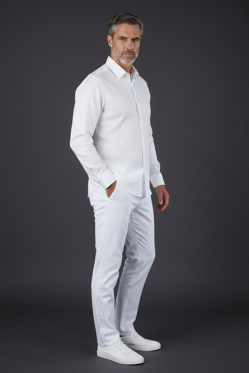 Baroque Scroll Jacquard Dress Shirt