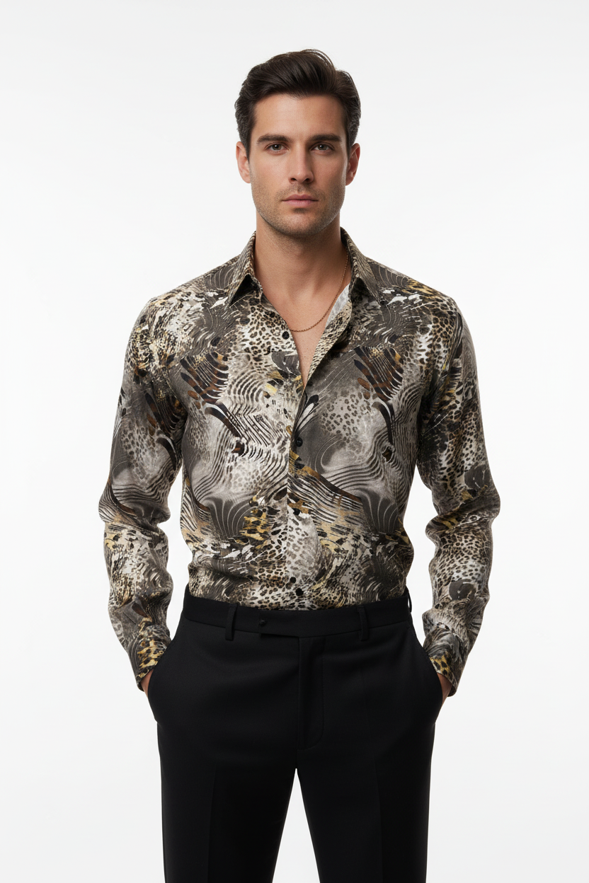 Wild Luxe Silk Shirt - Front View