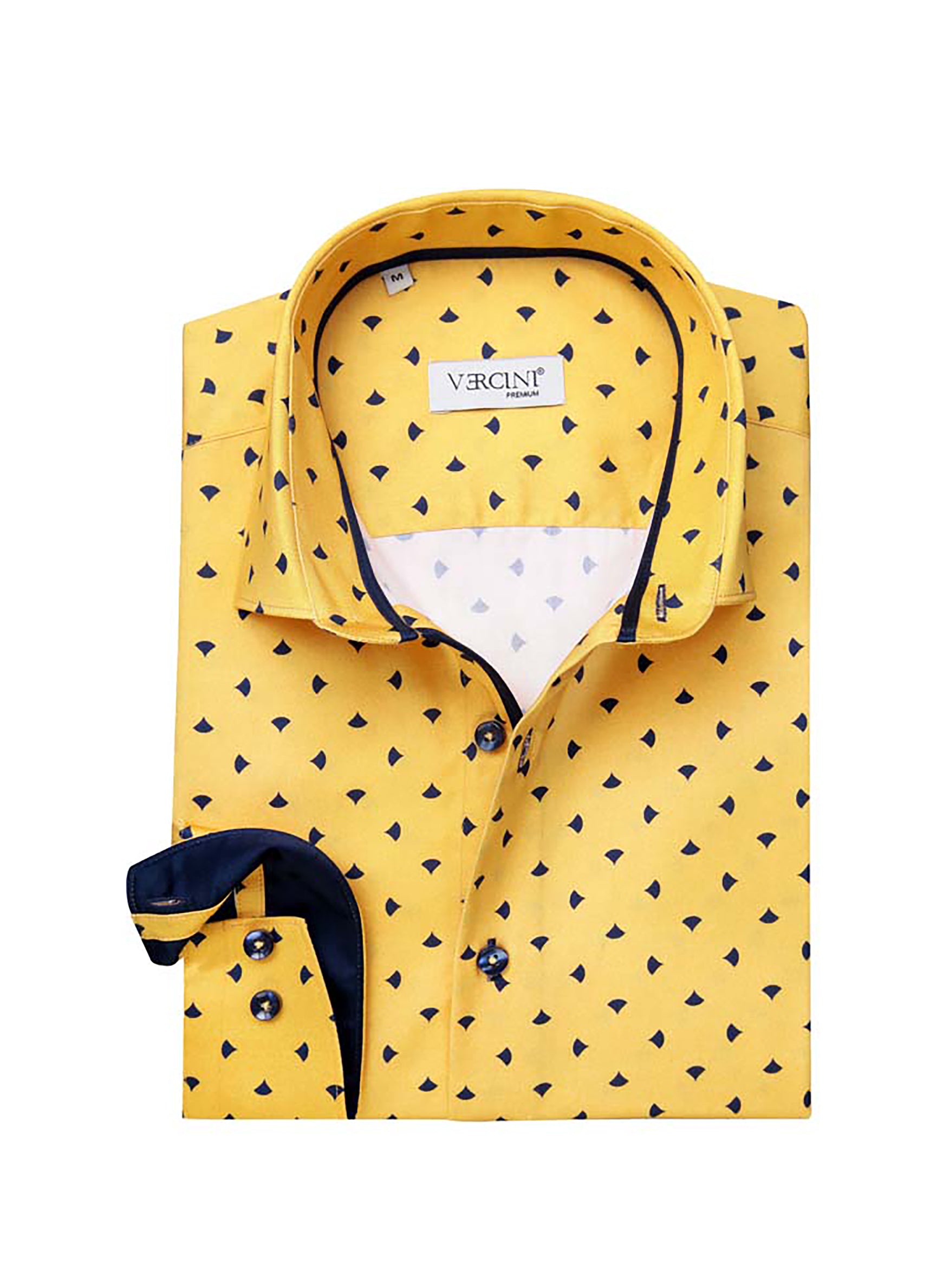 YELLOW SHIRT VERCINI COLLAR SHIRTS Casual Shirts Vercini