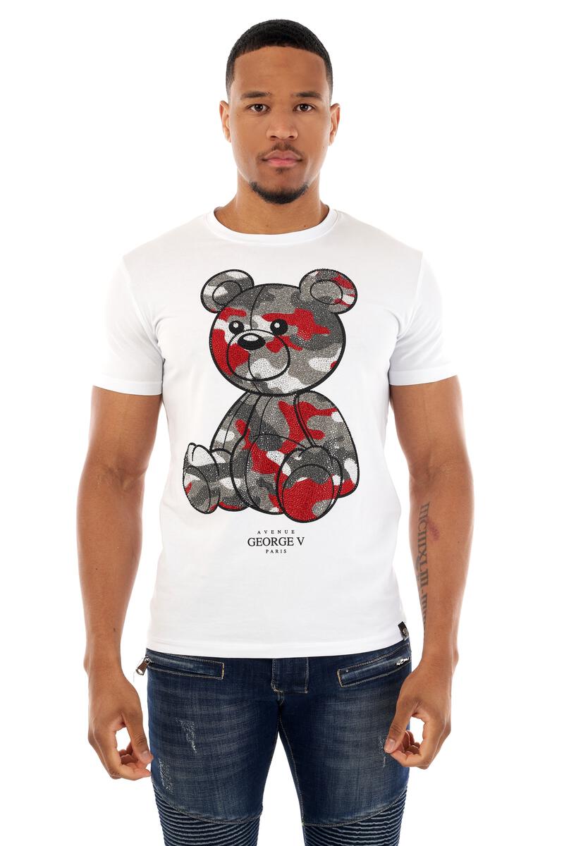 Avenue George V Paris Black Military Teddy Bear T-Shirt T-SHIRTS George V Collection Vercini