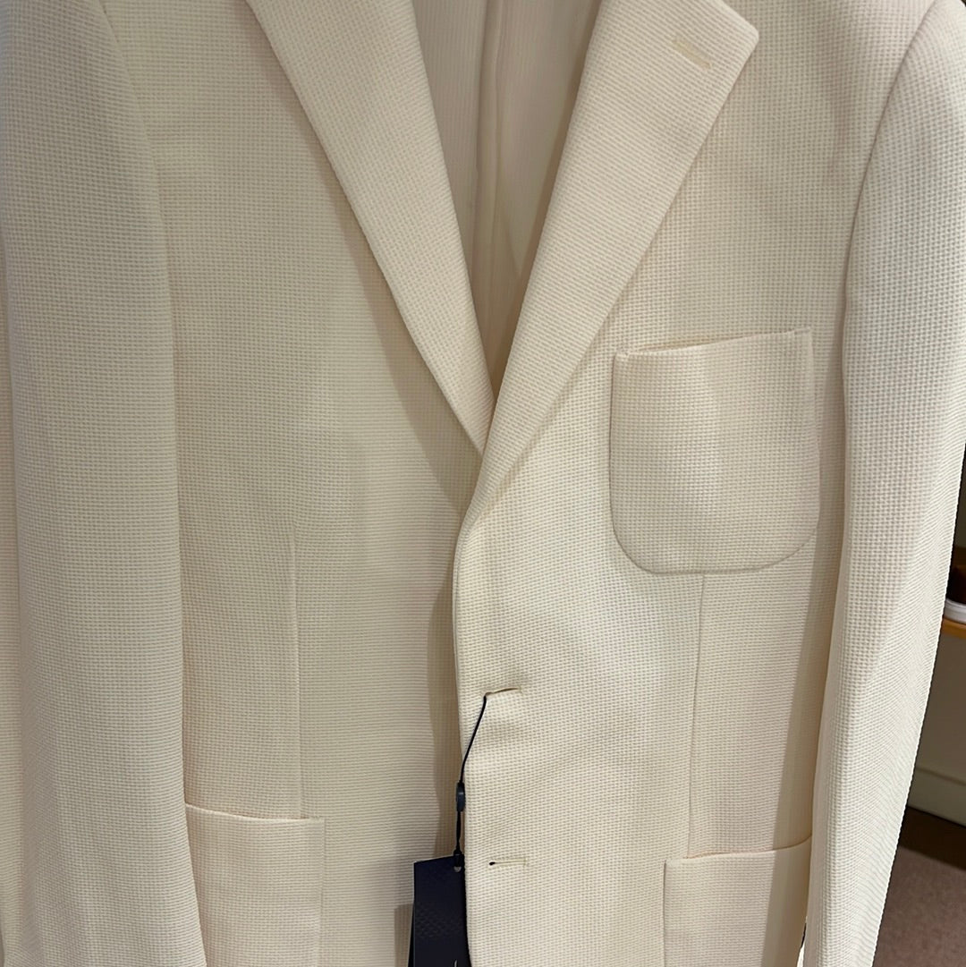 Cream Sport Jacket with Pocket